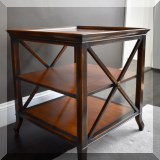F22. Tiered occasional table by Theodore Alexander. 28”h x 26”w 